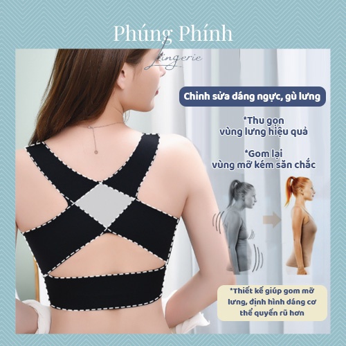 Áo Ngực Chống Gù Lưng 2 Trong 1 - Áo lót chống gù, áo thể thao thoáng mát, ôm bầu ngực XL XXL 2XL 3XL 4XL Freesize | BigBuy360 - bigbuy360.vn