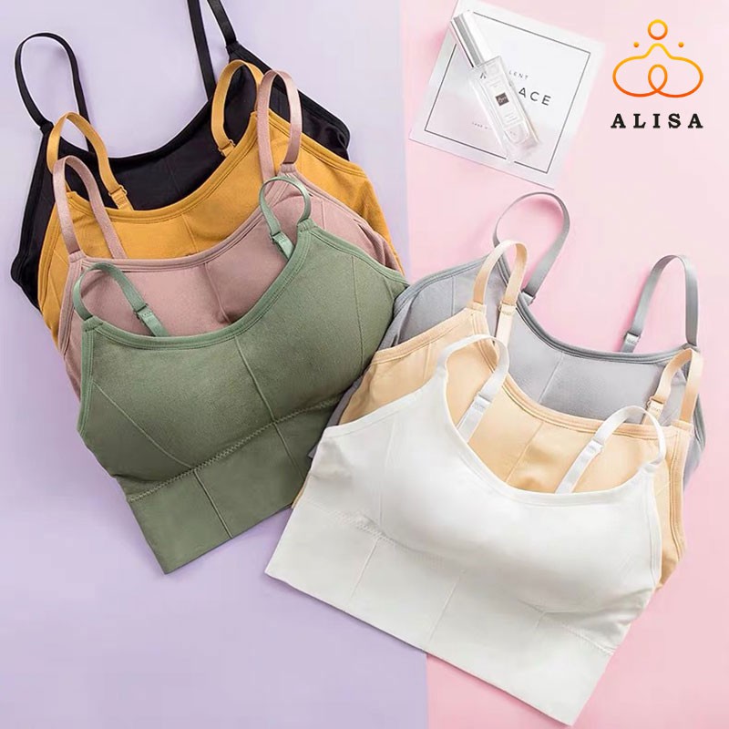 Áo Bra Gym/Yoga Bra thể thao dáng crotop 2 dây Sexy Co Dãn 4 Chiều Chất Liệu Cotton Đũi Mềm Mại và Thoáng Mát | BigBuy360 - bigbuy360.vn