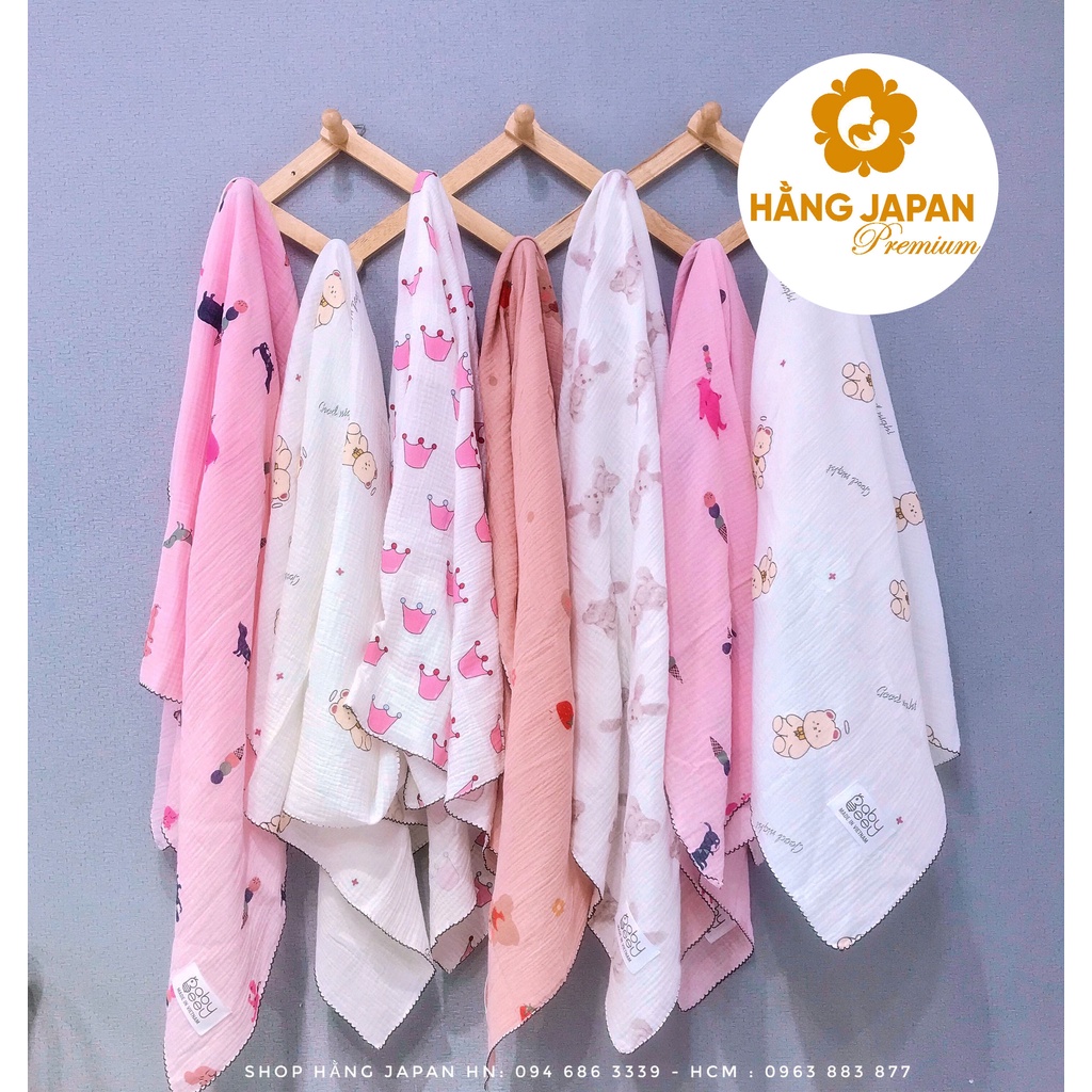 Khăn tắm đa năng Babybee muslim cotton organic siêu thấm, kháng khuẩn an toàn cho bé (Màu ngẫu nhiên)