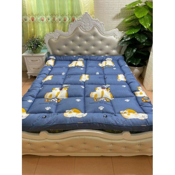 [SIÊU SALE]Topper tấm làm mềm đệm cotton,topper xuất nhật trải sàn cao cấp độ dày 8cm