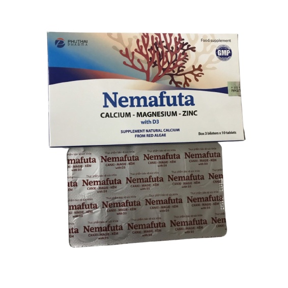 Canxi Hữu Cơ Tảo Biển Nemafuta - Bổ Sung Canxi, Magie Và Khoáng Chất Cho Cơ Thể - 30 Viên/ Hộp