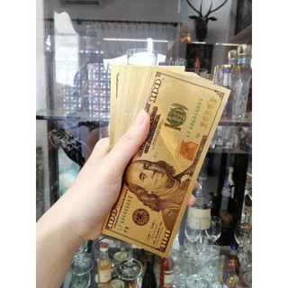 Tiền 100 USD Mạ Vàng Plastic Seri 68688686