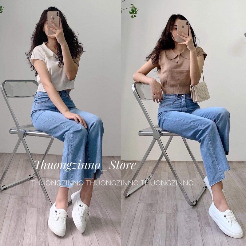 [Ảnh thật/Video]Quần ống đứng cắt gấu Ziczac kiểu Hàn Quốc Quần ống đứng ôm chân gọn dáng