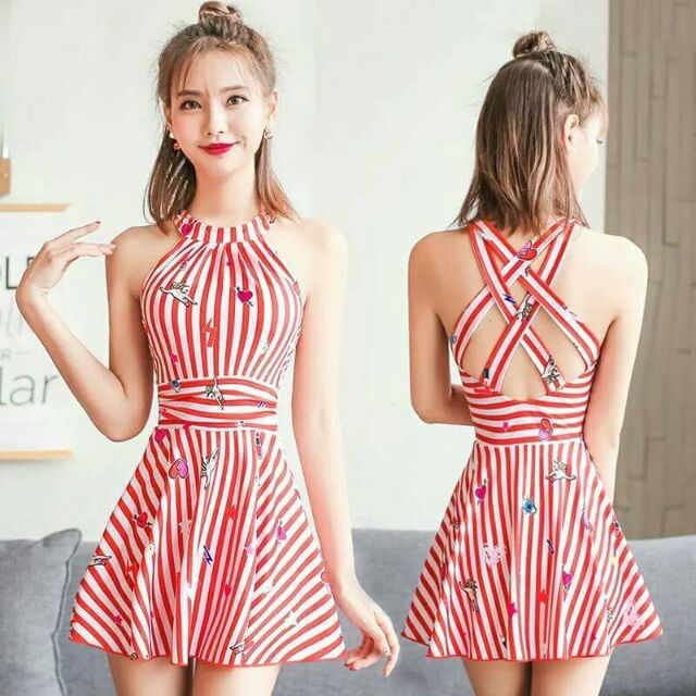 Trần Thắm Bikini kẻ sọc xanh cao cấp | BigBuy360 - bigbuy360.vn