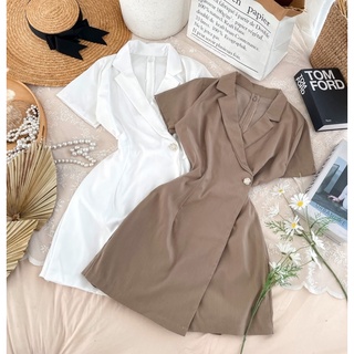 Jumpsuit cổ vest đính nút (Chelsea)