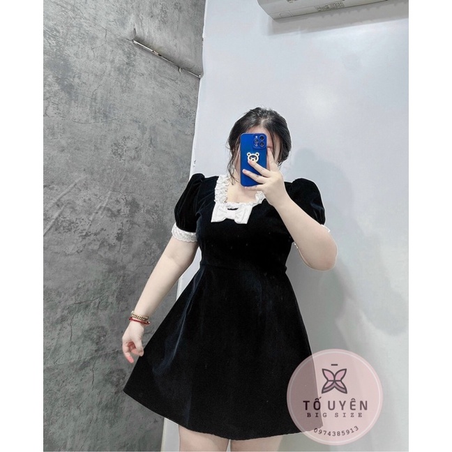 ĐẦM NHUNG ĐEN BIGSIZE