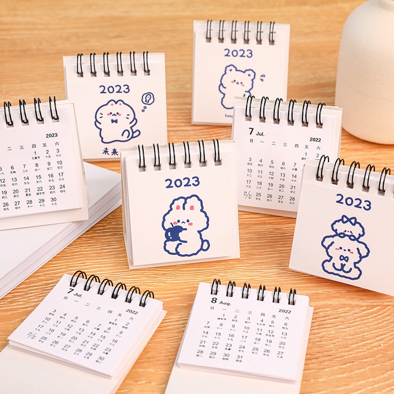 Lịch Năm 2023 Mini Để Bàn Họa Tiết Hoạt Hình Dễ Thương
