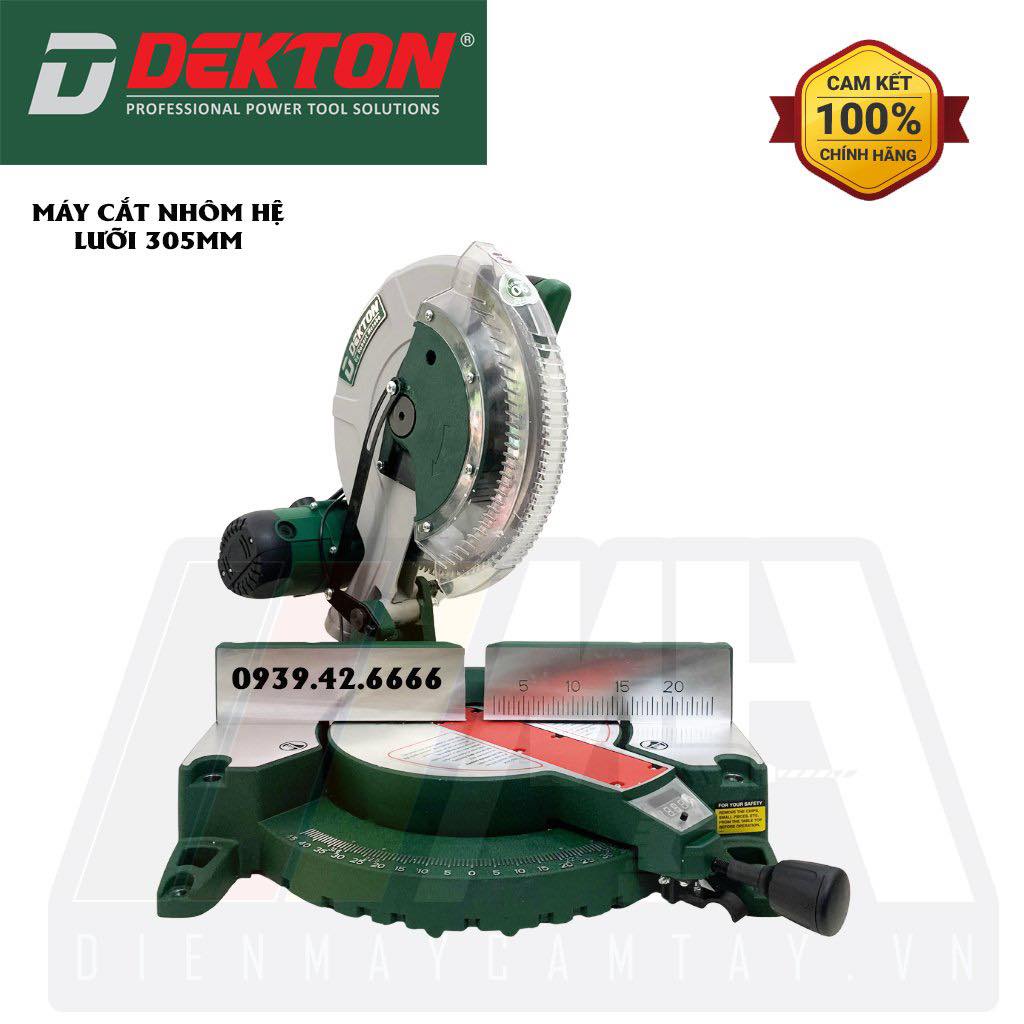 Máy Cắt Nhôm Dekton DK-CN305CR - Công Suất 2150W - Lưỡi 305mm - Truyền Tải Dây Curoa - Cắt Nhôm Hệ