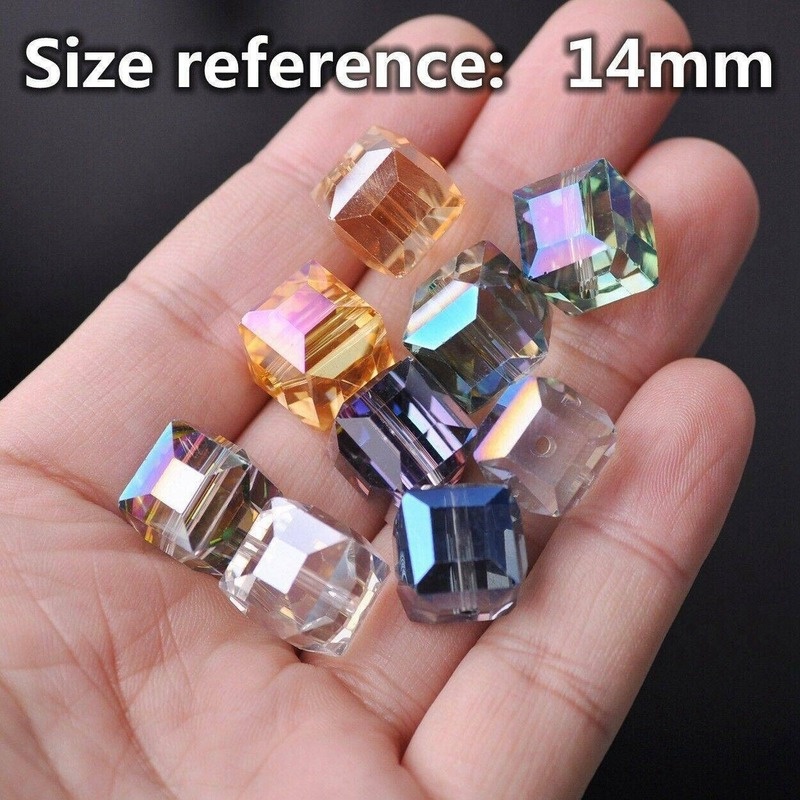 Set 100 Hạt Pha Lê Thủy Tinh 3mm 4mm Làm Trang Sức diy