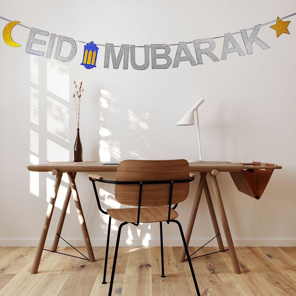 Banner Lễ Hội Eid Mubarak 1 Lễ Hội Eid al-Fitr Bằng Giấy Kareem