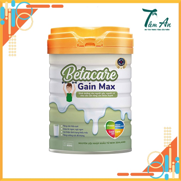 ✅(Hàng Chính Hãng)_Sữa Bột Betacare GAIN MAX "Sữa Dinh Dưỡng Dành Cho Người Gầy, Muốn Tăng Cân"_900gr/hộp