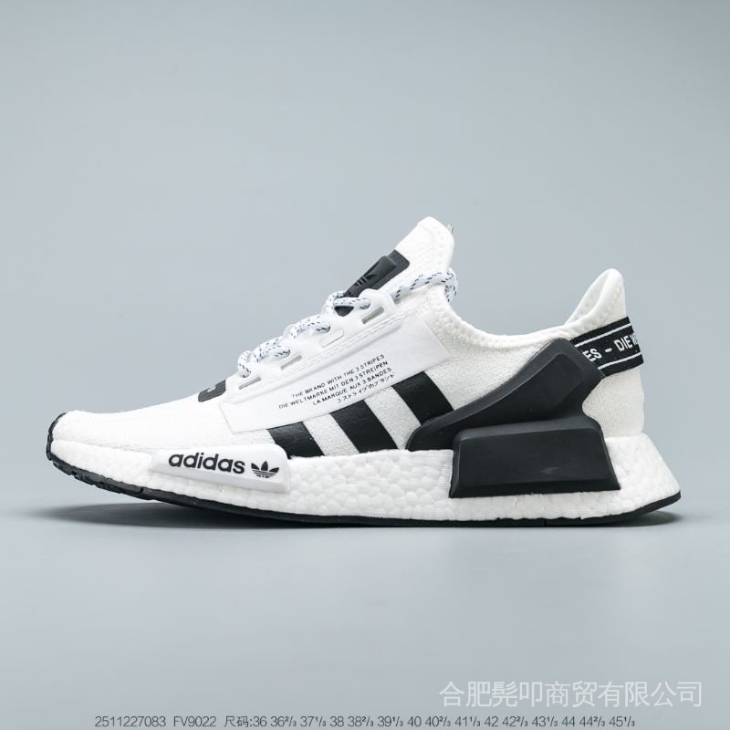 Adidas NMD R1 V2 black and white 【real shot video sound on】