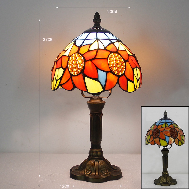 Đèn Bàn Phòng Khách/Phòng Ngủ 20cm Phong Cách Tiffany
