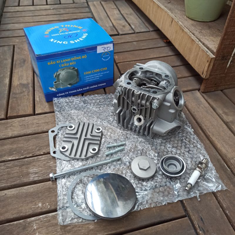Bộ đầu bò, đầu quy lát, đầu xi lanh cub 50 lên 70cc