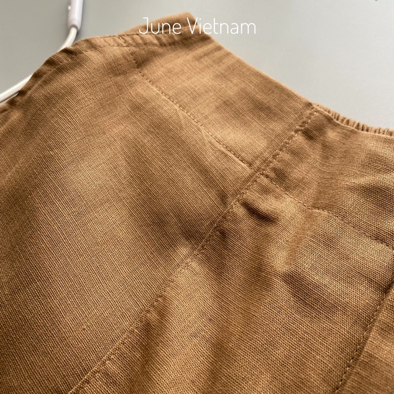 Quần baggy cạp liền chất Linen - June