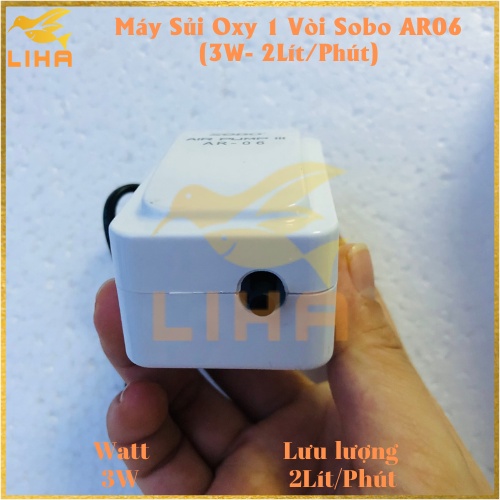 Máy Sủi Oxy 1 Vòi Sobo AR06  - Máy Oxi Cho Bể Cá