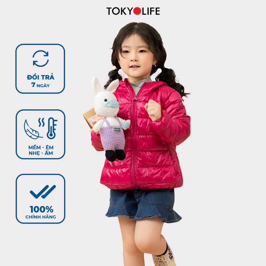 [Mã WABRTK153 giảm 12% đơn 250K] Áo Khoác Lông Vũ Cao Cấp Siêu Nhẹ, Ấm Trẻ em 3 lớp có mũ TOKYOLIFE I3JCK600F