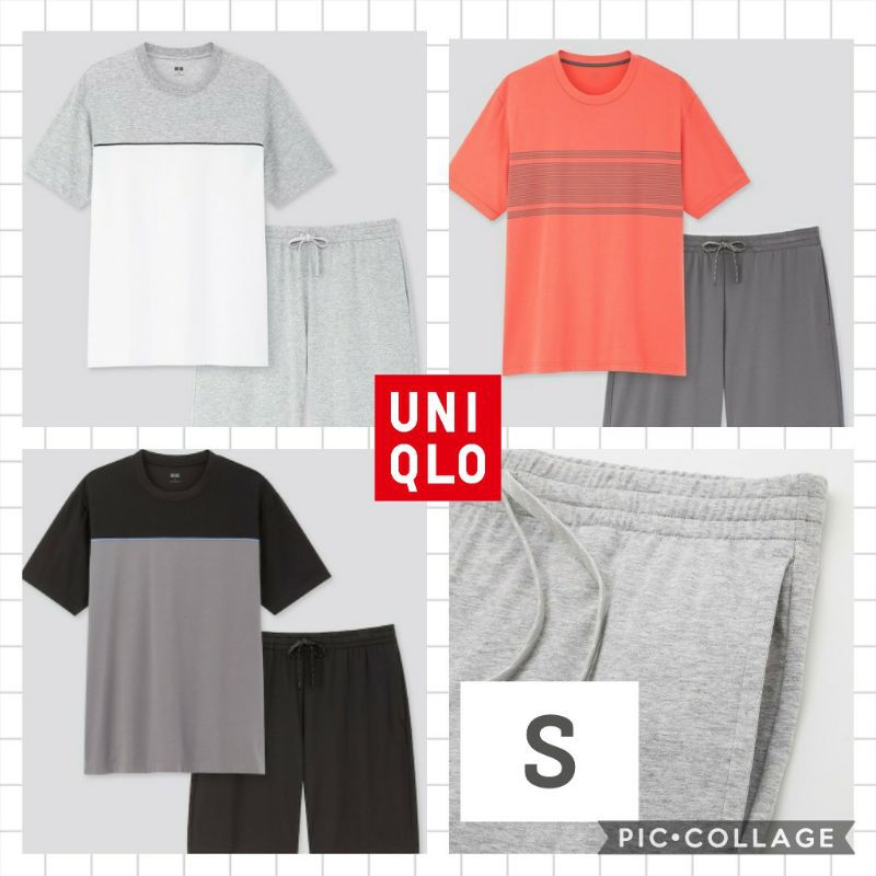 (UNIQLO chính hãng Nhật) Bộ Nam Airism bộ mặc nhà Nam chất làm mát - S