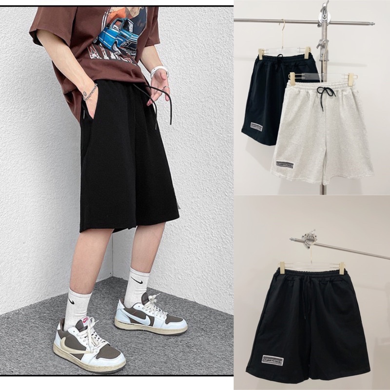Quần short nam nữ unisex oversize M7(11) from rộng free size dài 50cm
