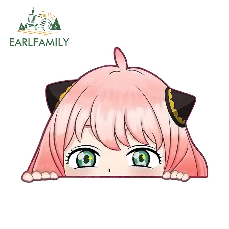 Đề Can vinyl Dán Trang Trí Xe Hơi / Mô Tô / Xe Mô Tô Kích Thước 13Cmx9.5Cm In Chữ Joy x family anya peeker anime