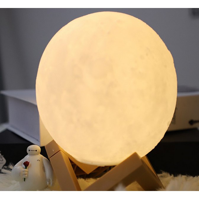 Đèn ngủ LED 3D mặt trăng trang trí phòng ngủ đơn giản đẹp mắt