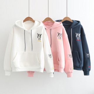 (Giá Sập Sàn) Áo Khoác Nỉ Hoodie Thời Trang Nữ Hình Cún Cute  dễ thương