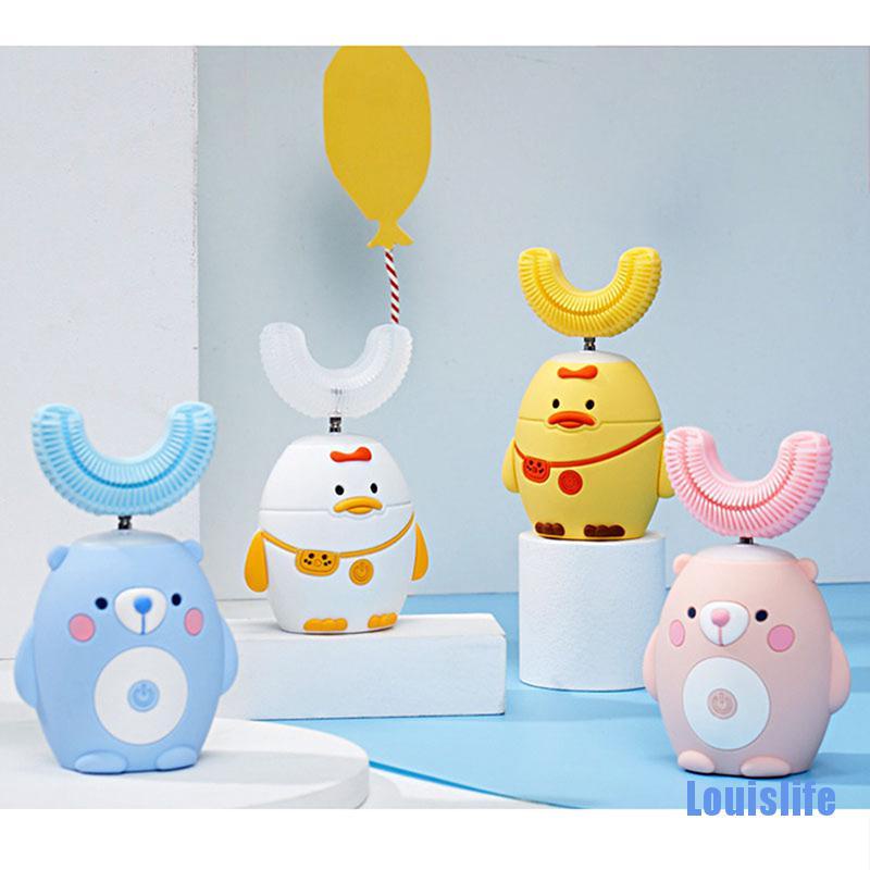 Bàn chải điện đánh răng tự động hình chữ U 360 độ đầu sạc USB