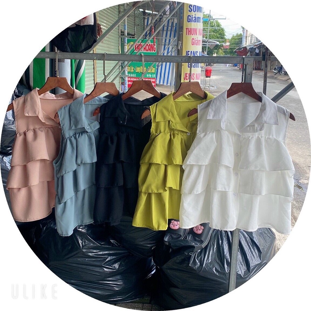 ÁO KIỂU SƠ MI NỮ bèo tầng hót đỉnh 2022. Chất voan dày cao cấp lèm ảnh tự chụp. 40-55kg