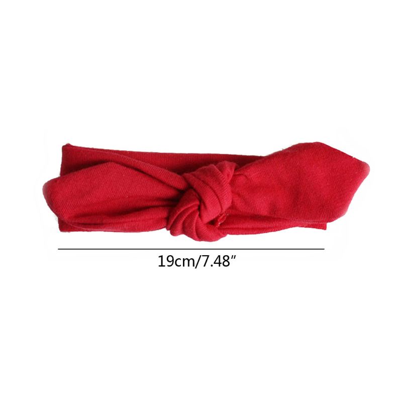 Băng đô cài tóc thắt nơ bằng cotton mềm co giãn dành cho bé gái
