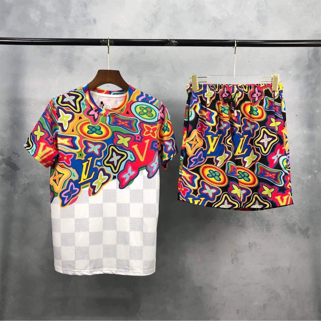 [ FREE SHIP ] [ FREE SHIP ] Bộ Thun Hè Lv Loang Hoa Chữ 7 Màu cực HOT | BigBuy360 - bigbuy360.vn