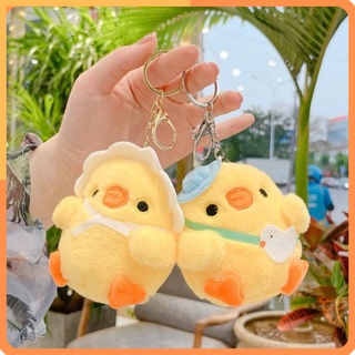 Móc khoá bông hình gà,móc cài balo túi xách, treo móc khoá