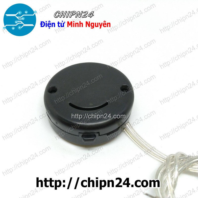 [1 CÁI] Đế pin CR2032 Tròn 2 viên 6V Nút nhấn Flash Đen