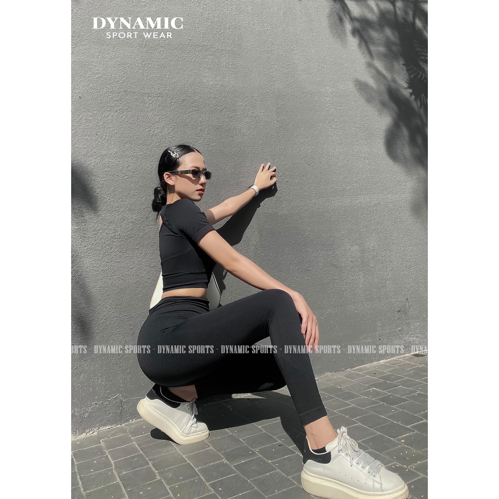 Set Quần dài và Croptop thể thao tập Gym, Yoga, Aerobic nữ Doyoueven Hyperflex