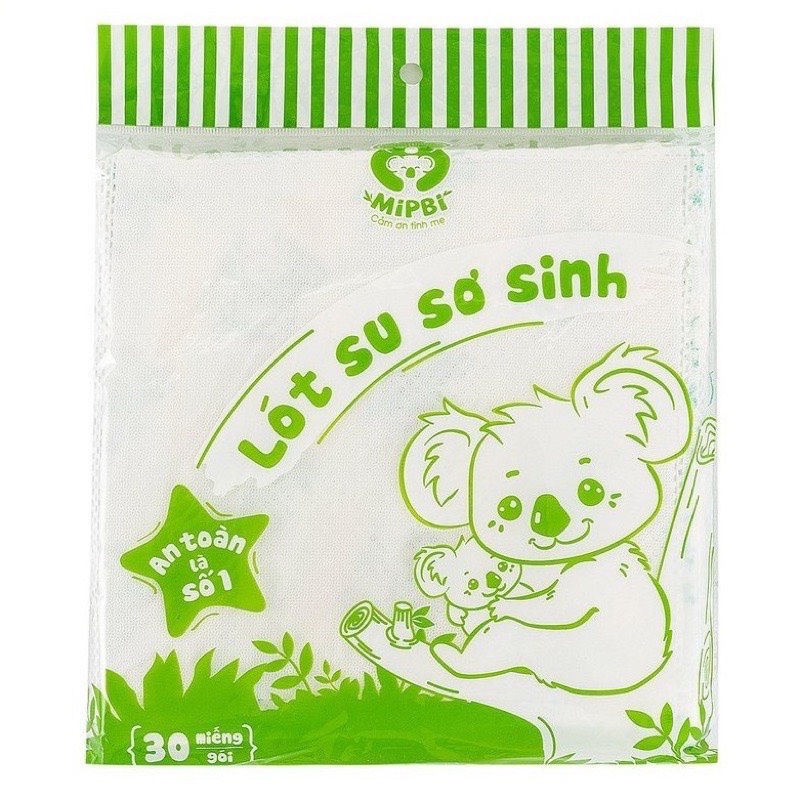 TẤM LÓT SU SƠ SINH MIPBI ( 30 miếng 1 gói )