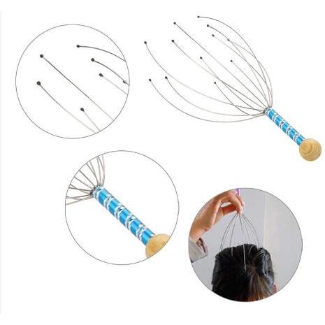 Quà Tặng Cây gãi đầu hình bạch tuộc 12 châm cứu thư giãn | OKbuy