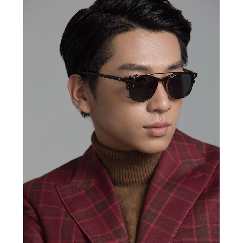 Gọng kính nam nữ cao cấp FARELLO Amber mắt tròn Acetate bền dẻo thiết kế hiện đại