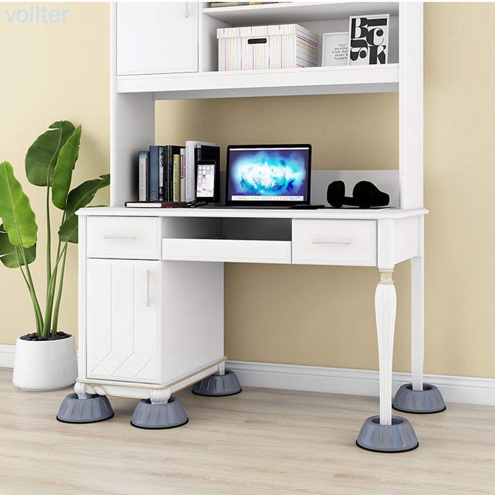 Set 4 miếng đệm nhựa lót chân tủ lạnh/ máy giặt chống rung trượt