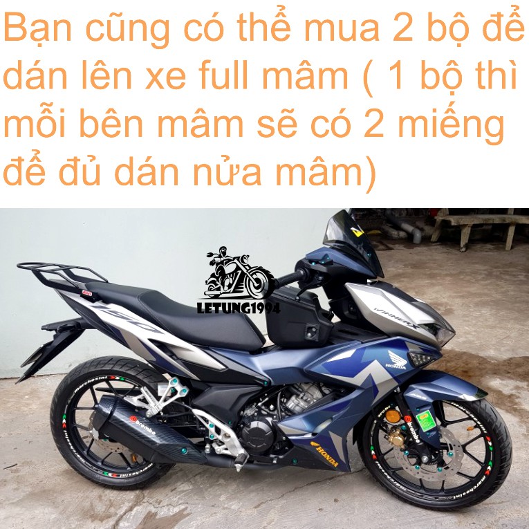 Tem dán vành (mâm) xe chính hãng 3M phản quang MARCHESINI