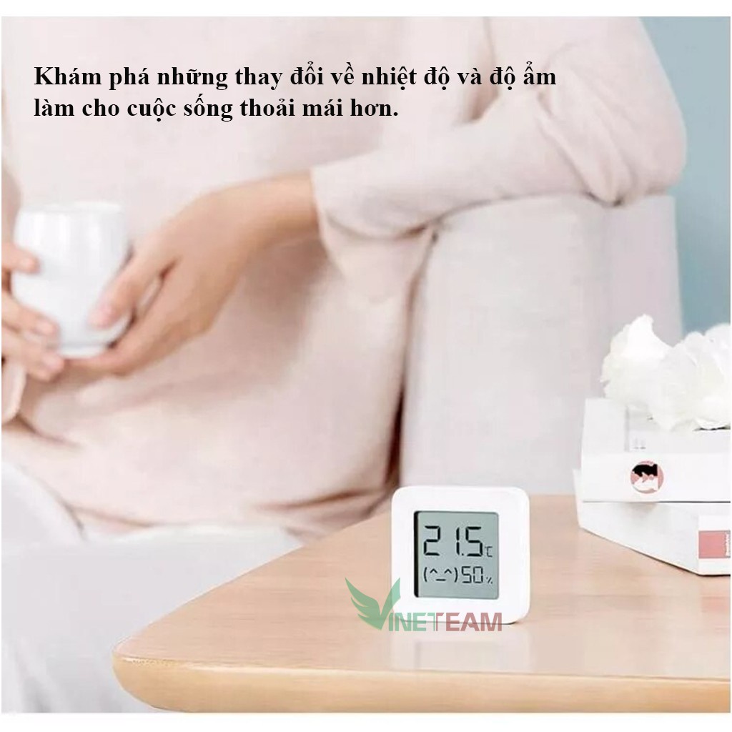 Nhiệt ẩm kế thông minh Xiaomi Mijia thế hệ 2 , Ẩm kế thông minh Hank  kết nối bluetooth