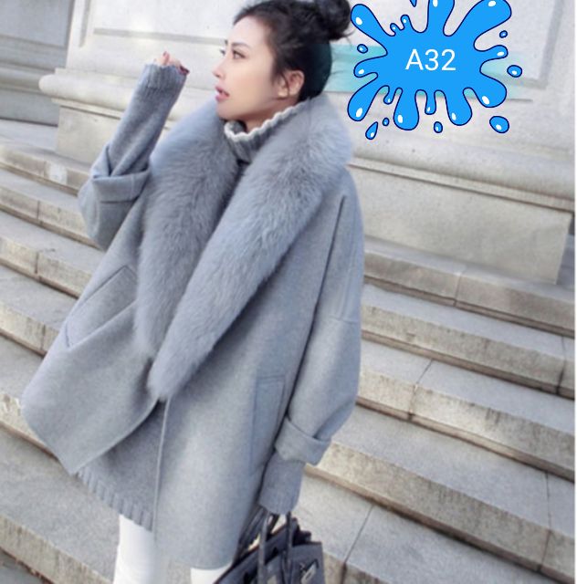 AO KHOÁC DÀI,CỔ LÔNG, PHONG CÁCH HÀN QUỐC