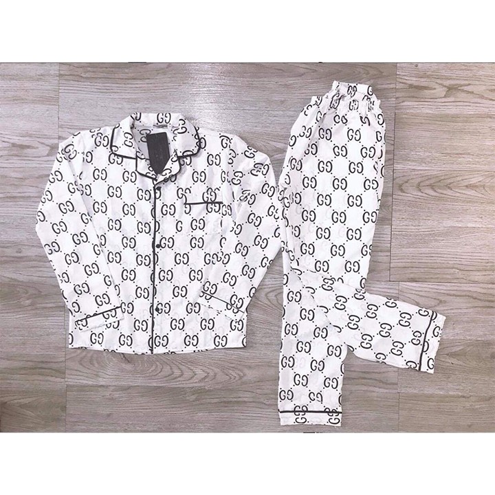 Bộ đồ ngủ dài tay chất lụa, Bộ pijama lụa dài tay phù hợp cả nam và nữ