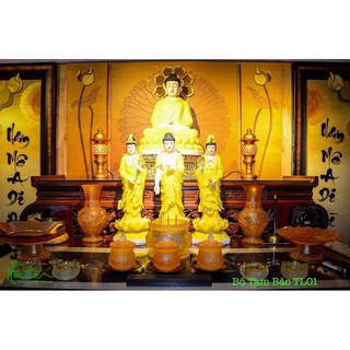 Bộ Tam thế phật 45cm _ Đá