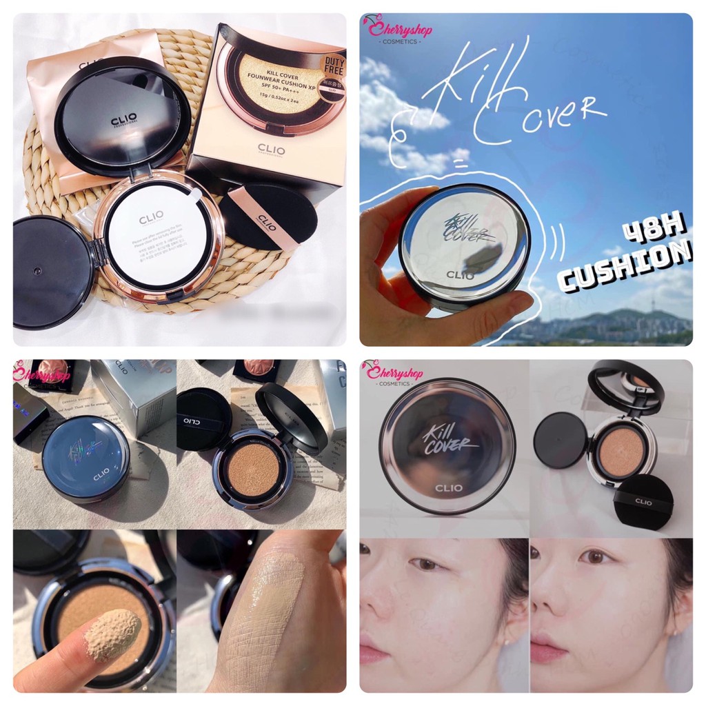 💥🍒Phấn Nước CLIO Kill Cover Founwear Cushion XP SPF50+ PA+++ ( kèm 1 lõi )