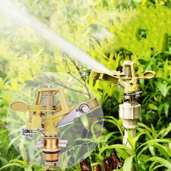 Đầu Phun Nước Cánh Đập Phun Xoay 360° Điều Chỉnh Được Góc Phun, Chất Liệu Hợp Kim Kẽm Cao Cấp
