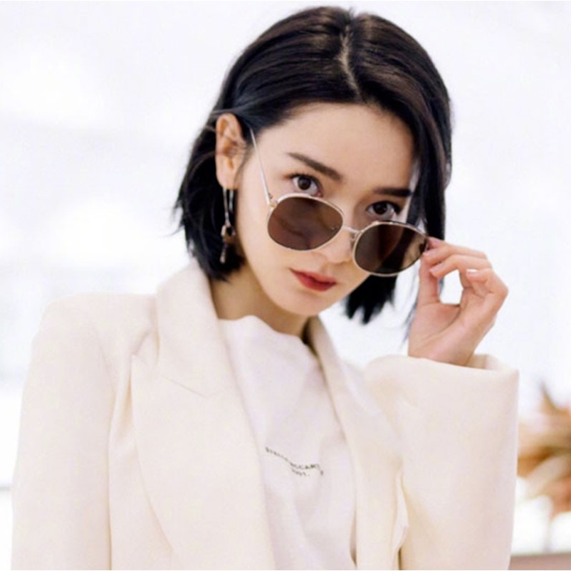 (KIQI-FASHION) COD Kính Chống Nắng Uv400 Gọng Kim Loại Tròn Oversize Chất Lượng Cao Thời Trang Phong Cách Hàn Quốc Cho Nữ