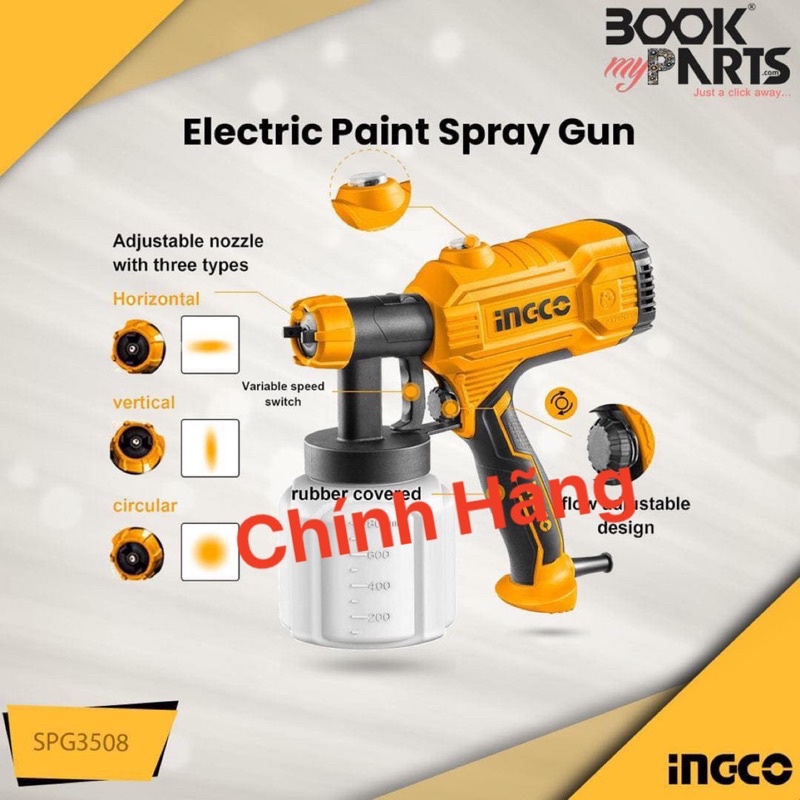 INGCO Máy phun sơn 450W SPG3508 (Cam kết Chính Hãng 100%)