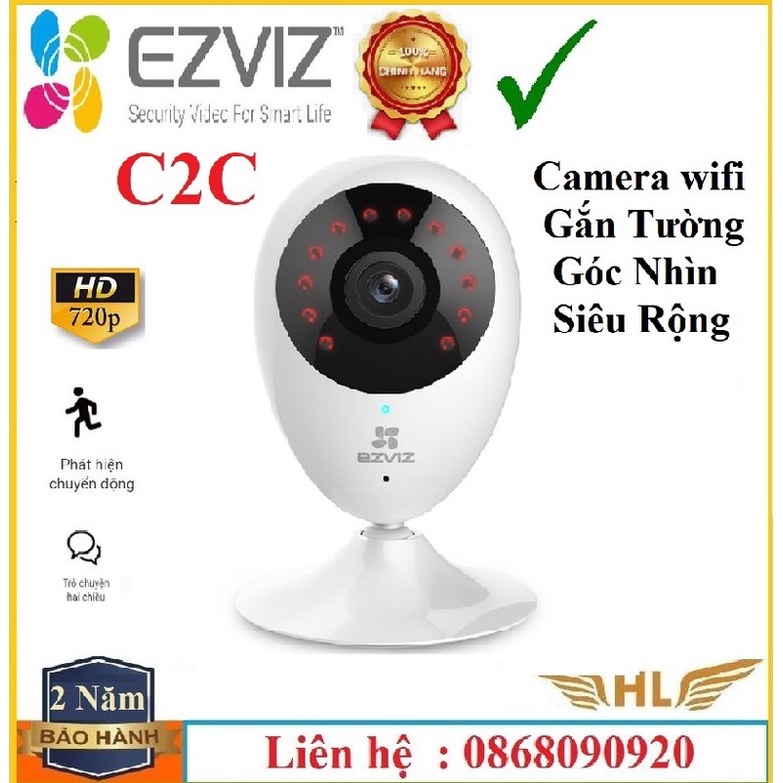 Camera IP Wifi Góc Siêu Rộng Ezviz C1C 720P,Ezviz C1C-B Full HD 1080P, C2C 1Mp, Ezviz C1HC 2Mp,Ezviz T30- Chính Hãng