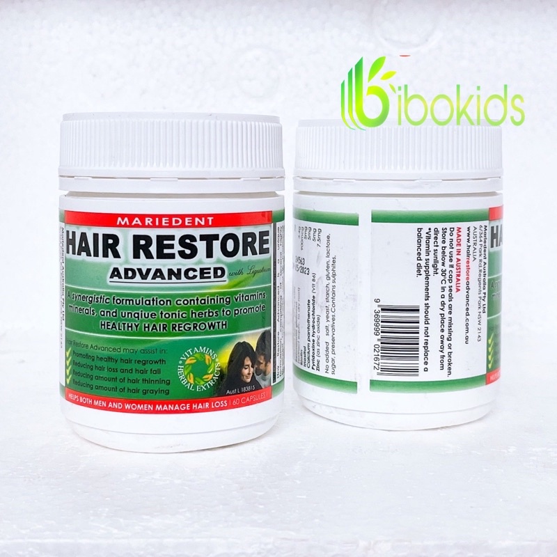 Viên chống rụng tóc Hair Restore Advance của Úc hộp 60 viên.