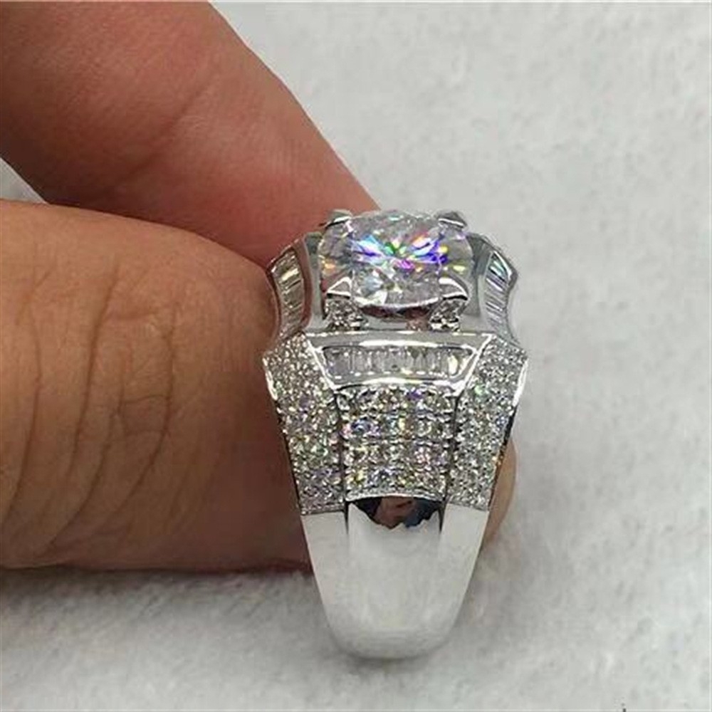 Suxinjewelry/Nhẫn kim cương vàng trắng sang trọng cho nữ