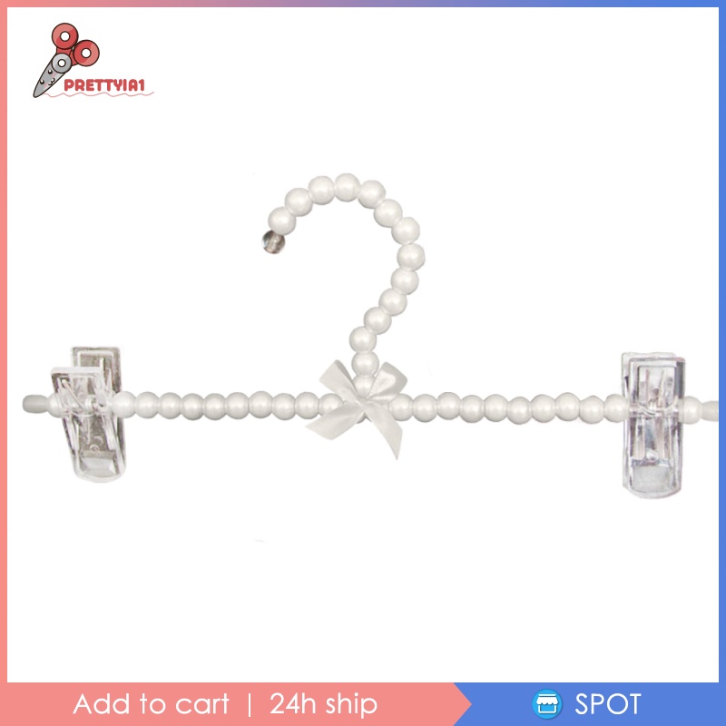 [Prettyia1] Móc Treo Quần Áo Đính Hạt Ngọc Trai Cho Bé Trai Bé Gái